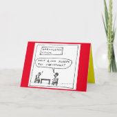 Grappige Narcolepsie Slaap Kerst Cartoon Joke Feestdagen Kaart (Voorkant)