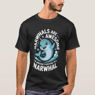 Grappige Narwal Kunst Voor Mannen Vrouwen Kinderen T-shirt