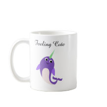 Grappige Narwhal Mok gevoel Schattigee koffiekop
