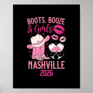 Grappige Nashville Meisjesreis 2026 Meisjes Vakant Poster