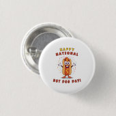 Grappige National Hot Dog Day Speld Ronde Button 3,2 Cm (Voorkant /achterkant)
