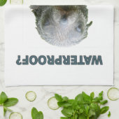 Grappige Natte Zeehond Pup Theedoek (Gevouwen)