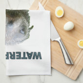 Grappige Natte Zeehond Pup Theedoek (Quarter Fold)