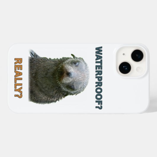 Grappige natte zeehondpup Case-Mate iPhone case (Achterkant (horizontaal))