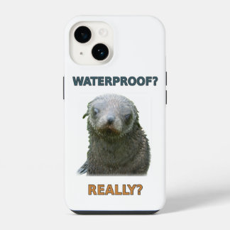 Grappige natte zeehondpup iPhone 14 hoesje
