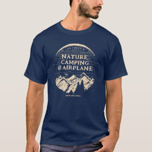 Grappige Natuur en Vliegtuig T-shirt