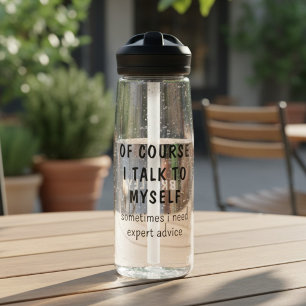 Grappige Natuurlijk Praat Ik Met Mezlf Grappen Naa Waterfles