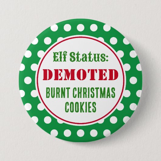 Grappige Naughty Christmas Elf Button (Voorkant)