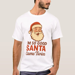 Grappige Naughty Santa Christmas Adult Vakantie T-shirt