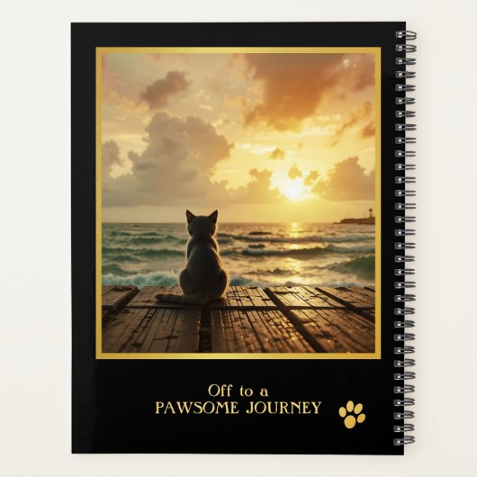 Grappige nautische foto grid kat planner (Achterkant)