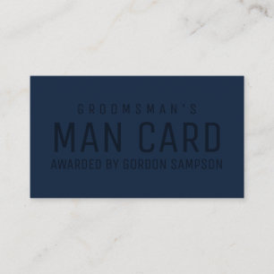 Grappige Navy bruiloft Groomsman voorstel Man Kaar Visitekaartje