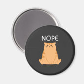 Grappige Nee Kat Grafiek Magneet (Voorkant / Achterkant)