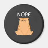 Grappige Nee Kat Grafiek Magneet (Voorkant)