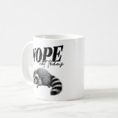 Grappige Nee Niet Vandaag Moe Wasbeer Koffiemok (Voorkant links)
