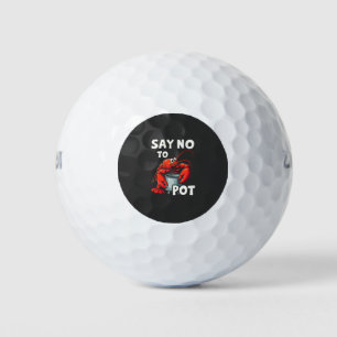 Grappige 'Nee zeggen tegen pot' met krab kreeft Golfballen