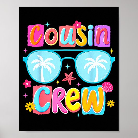 Grappige neef crew zomer vakantie trip strand poster (Voorkant)