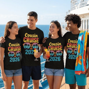 Grappige Neef Cruise 2026 Retro Zomer Vakantie T-shirt