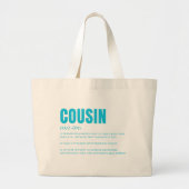Grappige Neef Definitie Grote Tote Bag (Voorkant)