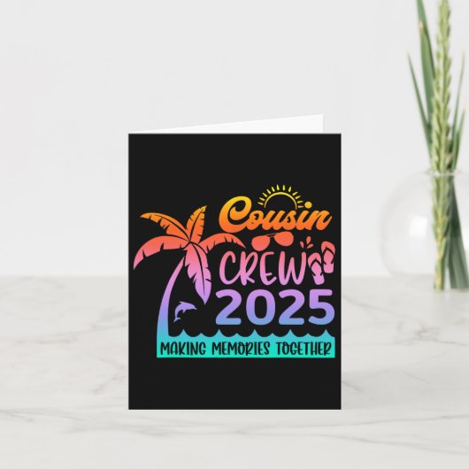 Grappige neef en nicht bemanning 2025 Zomer Groep Kaart (Voorkant)