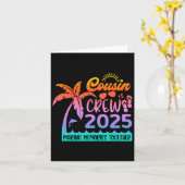 Grappige neef en nicht bemanning 2025 Zomer Groep Kaart (Gele Bloem)