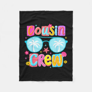 Grappige neef en nicht crew zomer vakantie trip st fleece deken