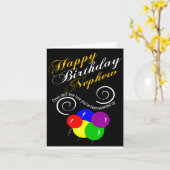 Grappige neef gelukkige verjaardagswens kaart (Gele Bloem)