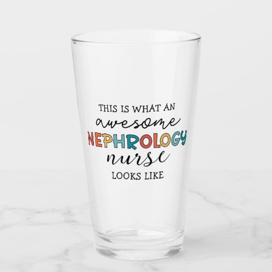 Grappige Nefrologie Verpleegster Geweldige Waarder Glas (Voorkant)