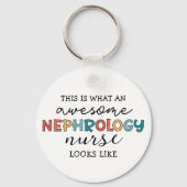 Grappige Nefrologie Verpleegster Geweldige Waarder Sleutelhanger (Achterkant)