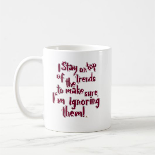 Grappige negeer trends statement humor slogan koffiemok (Links)