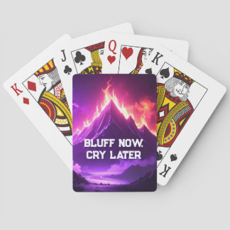 Grappige Neon Bluff Nu, Huil Later Pokerkaarten