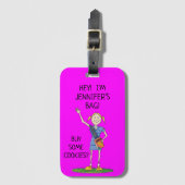 Grappige Neon Girl Scout Cadette | Op Maat Bagagelabel (Voorkant (verticaal))