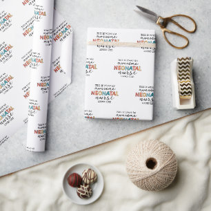 Grappige neonatale verpleegkundige Geweldige waard Cadeaupapier