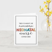 Grappige neonatale verpleegkundige Geweldige waard Kaart (Gele Bloem)