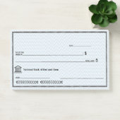 Grappige Nep Blanco Cheque Personaliseer  Post-it® Notes (Kantoor)
