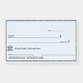 Grappige Nep Blanco Cheque Personaliseer  Post-it® Notes (Voorkant)