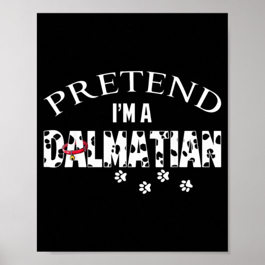 Grappige Nep Dalmatiër Hond Liefhebber Halloween Poster (Voorkant)