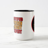 grappige nepdeskundige voegt monogram toe tweekleurige koffiemok (Center)