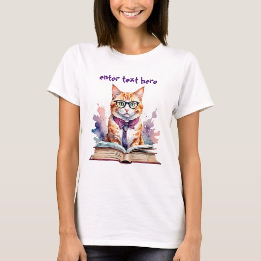 Grappige Nerd, Geek Gift Kattenliefhebber T-shirt (Voorkant)