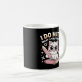 Grappige nerd-kat met bril – wiskundeleraar koffiemok (Voorkant rechts)