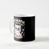 Grappige nerd-kat met bril – wiskundeleraar koffiemok (Voorkant links)