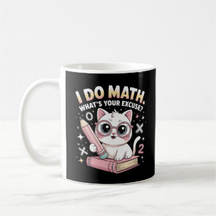 Grappige nerd-kat met bril – wiskundeleraar koffiemok