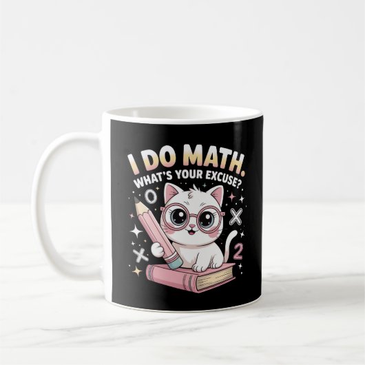 Grappige nerd-kat met bril – wiskundeleraar koffiemok (Links)