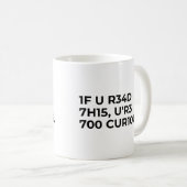 Grappige nerdige code spreuk koffiemok (Voorkant rechts)