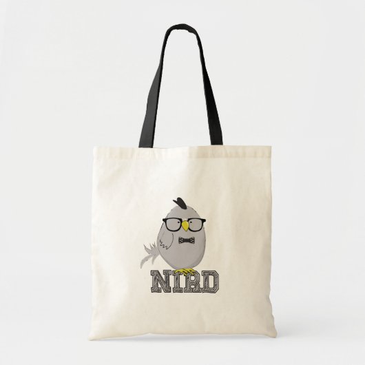 Grappige nerdvogel met bril | Schattige vogelgrap  Tote Bag (Voorkant)