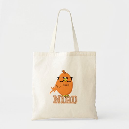 Grappige nerdvogel met bril | Schattige vogelgrap Tote Bag (Voorkant)