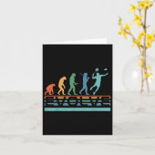 Grappige Nerdy Evoluerende Badminton Speler Evolut Kaart (Gele Bloem)