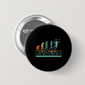 Grappige Nerdy Evoluerende Badminton Speler Evolut Ronde Button 5,7 Cm (Voorkant /achterkant)