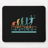 Grappige Nerdy Evolve Dminton Speler Evolution Spo Muismat (Voorkant)