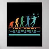 Grappige Nerdy Evolve Dminton Speler Evolution Spo Poster (Voorkant)