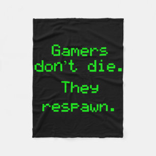 Grappige Nerdy Gamer Sterft Niet Ze Reawawnen Vide Fleece Deken